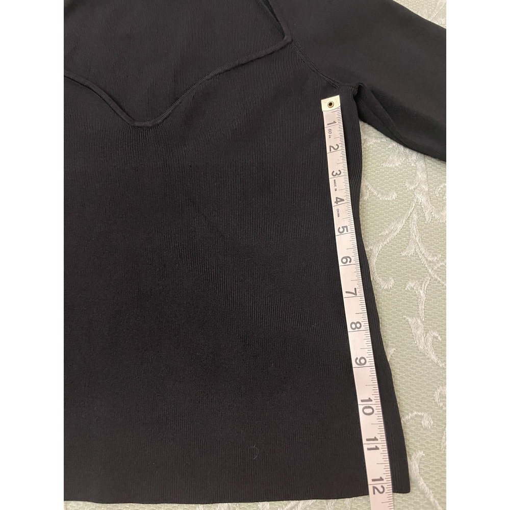 ASTR The Label Sweater Womens Medium Black Cutout Turtleneck Long Sleeve AT17392 - Picture 10 of 16